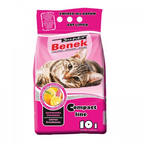 Photos - Cat Litter Super Benek Бентонітовий наповнювач  Compact Line Citrus з ароматом цитрусо 