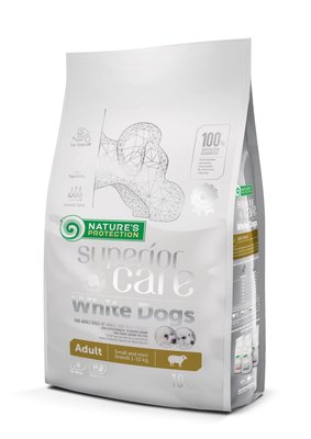 Корм Nature's Protection Superior Care White Dogs Adult Small and Mini Breeds сухой для взрослых собак малых пород с белоснежной шерстью 10 кг NPSC45664 фото