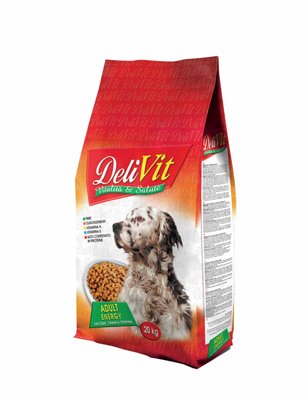 Корм DeliVit Adult Dog Energy сухий з м'ясом для активних собак 20 кг 8014556125324 фото