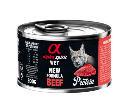 Корм Alpha Spirit Beef for Adult Cats вологий з яловичиною для дорослих котів 200 гр 8436586311261 фото