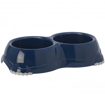 Миска подвійна Moderna Double Smarty Bowl, 2 шт х 650 мл, синій 5412087000760 фото