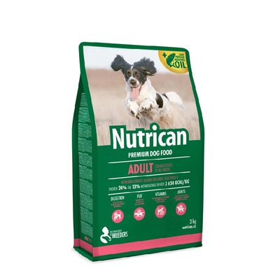 Корм Nutrican Adult Dog сухий з куркою для дорослих собак усіх порід 3 кг 8595602507009 фото