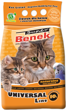 Photos - Cat Litter Super Benek Бентонітовий наповнювач  Universal Line Natural без запаху 10 л 