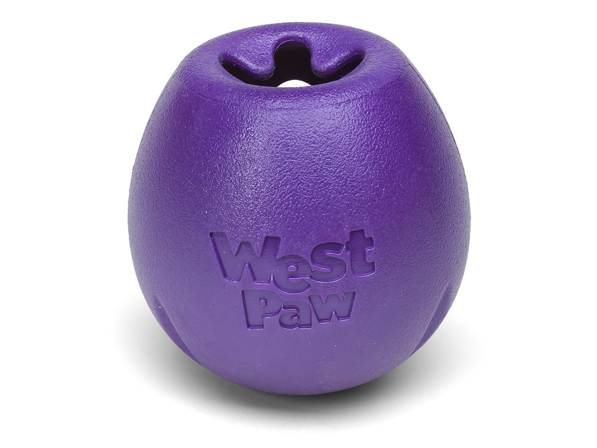 Фото - Іграшка для собаки West Paw Іграшка для собак  Rumbl фіолетова, 8 см 