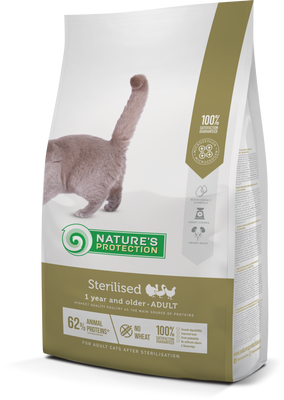 Корм Nature's Protection Sterilised сухий для стерилізованих котів та кішок 7 кг NPS45777 фото