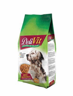 Корм DeliVit Adult Dog Maintenmento сухий з м'ясом для дорослих собак 20 кг 8059796478236 фото