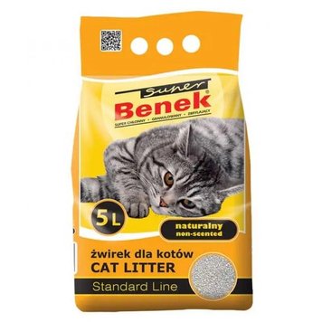 Super Benek Standard Line Natural бентонитовый наполнитель для кошачьего туалета без запаха 5 л 5905397010012 фото