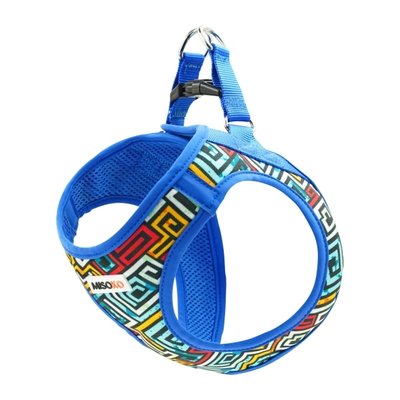Шлея для собак MISOKO&CO, синій мультіколор, 37-40 см DCAMIS306M-S фото