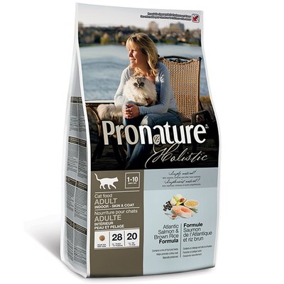 Корм Pronature Holistic Cat Atlantic Salmon & Brown Rice сухий з лососем для дорослих котів 340 гр ПРХКВАЛКР340 фото