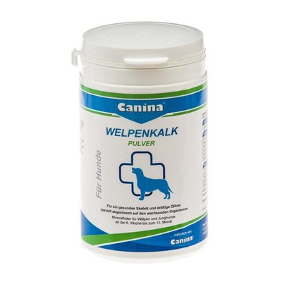 Вітаміни Canina Welpenkalk Pulver у вигляді порошку для здоров'я кісток та зубів у щенят 300 гр 4027565120703 фото