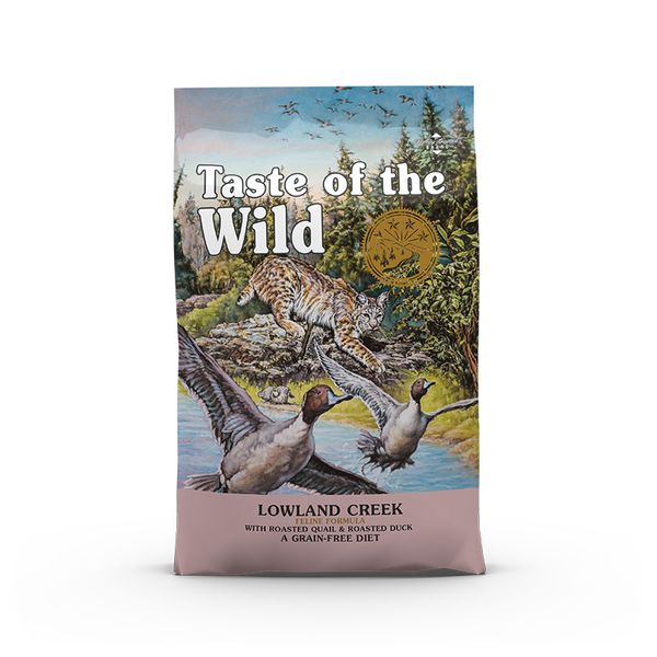 Taste of the Wild Lowland Creek Feline Formula сухий корм з качкою та смаженою перепілкою для котів усіх вікових груп 2 кг 0074198614424 фото