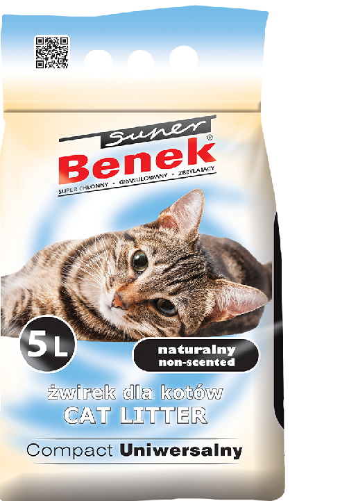 Photos - Cat Litter Super Benek Бентонітовий наповнювач  Compact Line Universal без запаху 5 л 