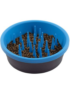 Миска для повільного годування Dexas Slow Feeder Dog Bowl 1.44 л блакитний 0084297309589 фото