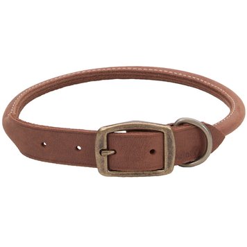 Coastal Circle-T Round Dog Collar ошейник кожаный для собак, 40 см х 1 см, коричневый 03215_CHL16 фото