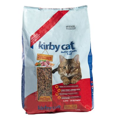 Корм Kirby Cat сухий з куркою, індичкою та овочами для дорослих котів 1.5 кг 5948308003567 фото