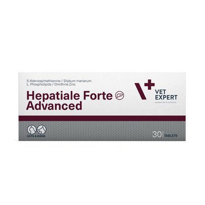 Вітаміни VetExpert Hepatiale Forte Advanced для здоров'я печінки у собак та котів 30 табл 5902414208971 фото