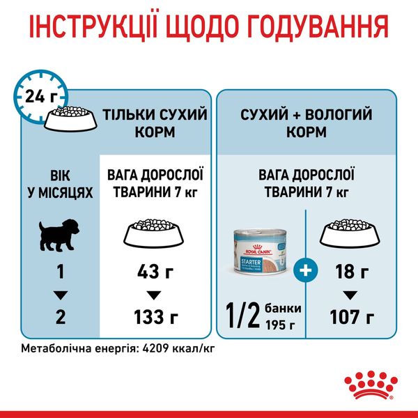 Royal Canin Mini Starter сухой корм для щенков и беременных и кормящих собак 8 кг 2 546 грн фото