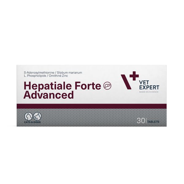 VetExpert Hepatiale Forte Advanced вітаміни для здоров'я печінки у собак та котів 30 табл 5902414208971 фото