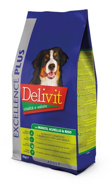 Корм DeliVit Excellence Adult Dog Beef & Lamb сухий з яловичиною та ягням для дорослих собак 3 кг 8059796478250 фото