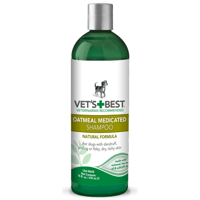 Шампунь для собак з сухою шкірою Vet's Best Oatmeal Medicated Shampoo 470 мл 0031658103447 фото