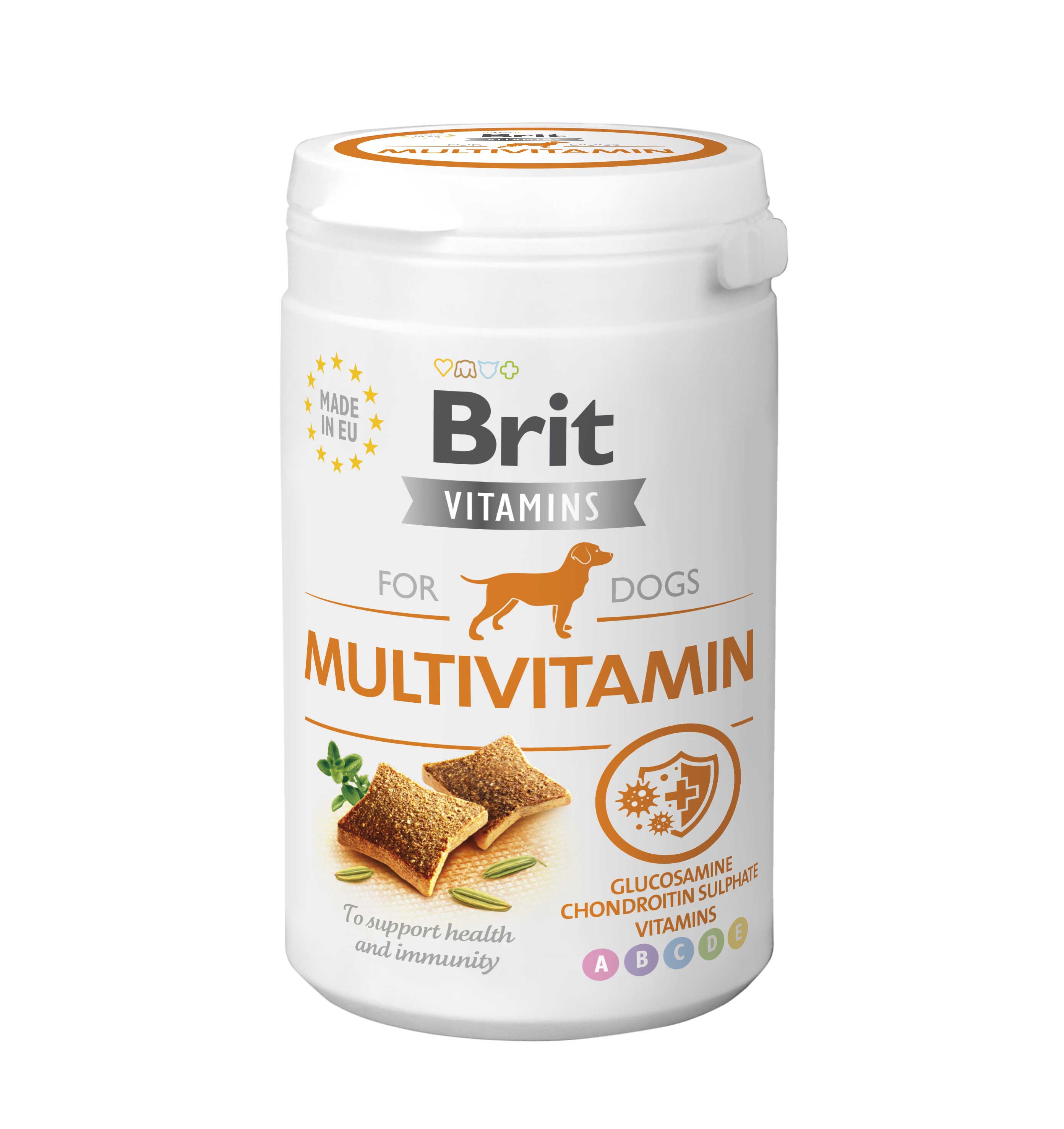 Фото - Інші зоотовари Brit Вітаміни  Vitamins Multivitamin для зміцнення здоров'я собак 150 гр 