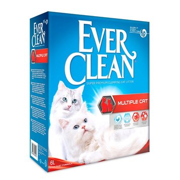 Ever Clean Multiple Cat бентонитовый наполнитель для кошачьего туалета без запаха 6 л 5060255492277 фото