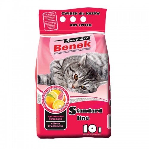 Photos - Cat Litter Super Benek Бентонітовий наповнювач  Standard Line Citrus з ароматом цитрус 