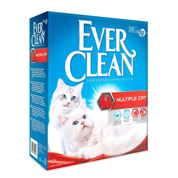 Ever Clean Multiple Cat бентонитовый наполнитель для кошачьего туалета без запаха 10 л 5060255492253 фото