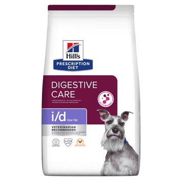 Hil's PD Canine I/D Low Fat сухий корм зі зниженим вмістом жирів для собак при захворюваннях ШКТ 1.5 кг 052742040578 фото