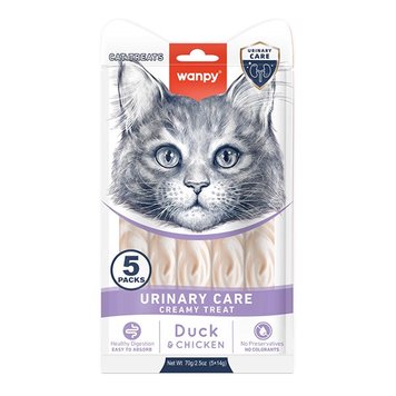 Wanpy Functional Creamy Lickable Treat Urinary Care рідкі ласощі для котів з сечокам'яною хворобою 14 гр х 5 шт 101 грн фото