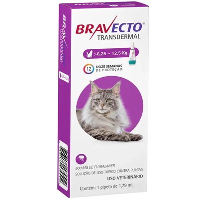 Краплі від бліх, кліщів та глистів Bravecto Plus (Бравекто Плюс) для котів вагою від 6.25 до 12.5 кг 8713184196163 фото