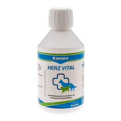 Вітаміни Canina Herz Vital для здоров'я серця у котів та собак 250 мл 4027565112050 фото