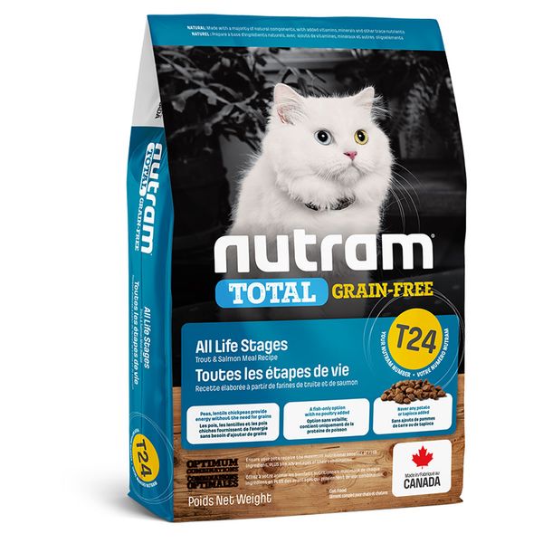 Nutram T24 Total Grain-Free Salmon & Trout Cat сухий корм з лососем та фореллю для котів 20 кг 2000981006341 фото