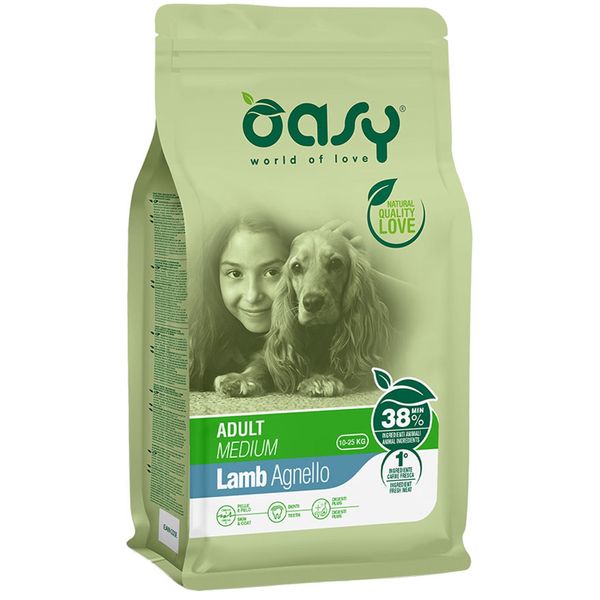 OASY LIFESTAGE Dog Adult Medium сухой корм с ягненком для собак средних пород 12 кг 3 100 грн фото