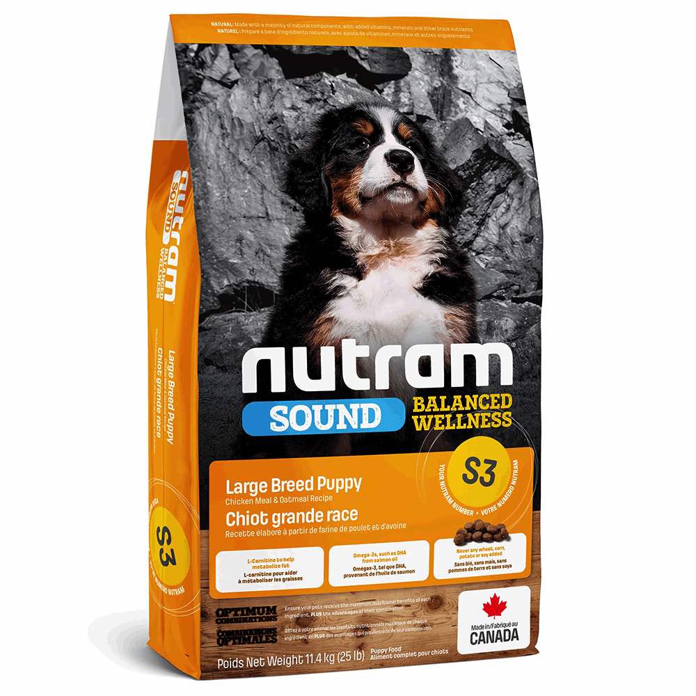 Фото - Корм для собак Nutram Корм  S3 Sound Balanced Wellness Puppy Large Breed сухий для цуценят 