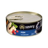 купить Savory Cat Adult Fish вологий корм із рибою для вибагливих котів 100 гр 4820232630631 фото