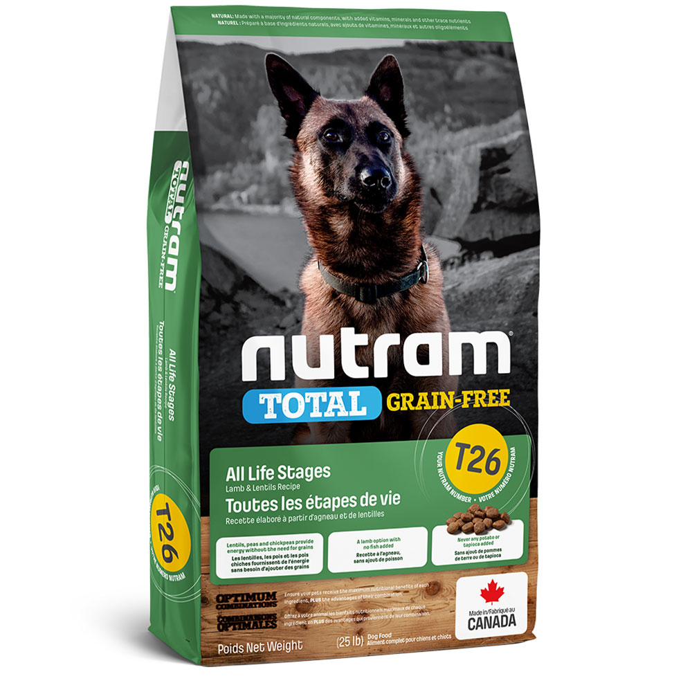 Photos - Dog Food Nutram Корм  T26 Total Grain-Free Lamb & lentils Dog сухий з ягнятком для с 