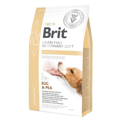Корм-дієта Brit VD Hepatic Dog сухий при лікуванні хвороб печінки у собак 2 кг 8595602528165 фото