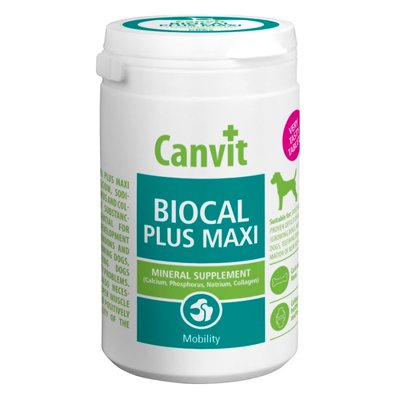 Вітаміни Canvit Biocal Plus Maxi для здоров'я суглобів, зубів та кісток у собак великих порід 230 гр 8595602531462 фото