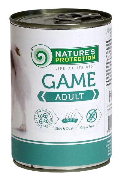 Nature's Protection Adult Game влажный корм с дичью для собак всех пород 800 гр KIK45094 фото