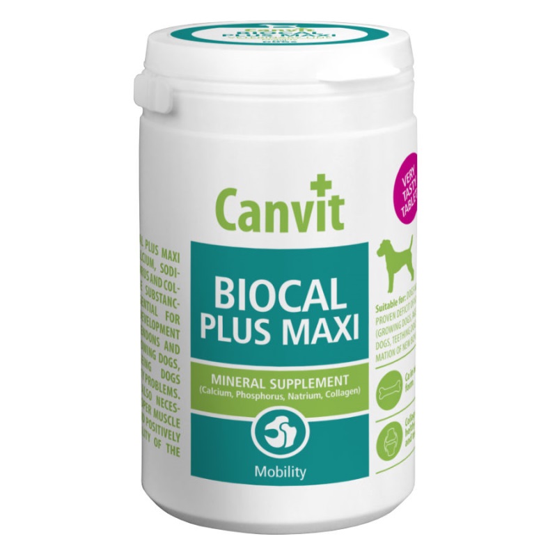 Фото - Прочие зоотовары CANVIT Вітаміни  Biocal Plus Maxi для здоров'я суглобів, зубів та кісток у 