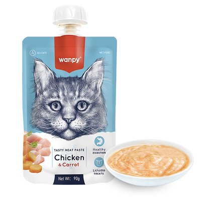 Крем-суп для котів Wanpy Chicken & Carrot із куркою 90 гр RAС-38 фото