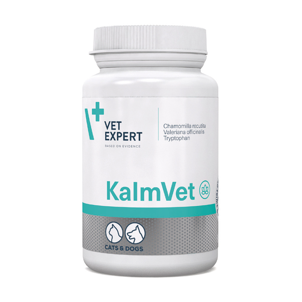 Фото - Інші зоотовари VetExpert Вітаміни  KalmVet для зниження стресу у котів та собак 60 табл 