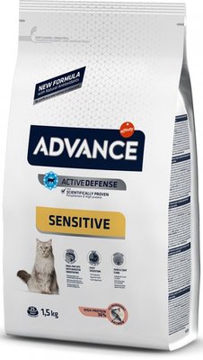 Корм Advance Cat Sensitive Salmon & Rice сухий для котів з чутливим травленням з лососем 1.5 кг 8410650152004 фото