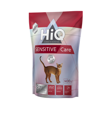 Корм HiQ Sensitive care сухий для котів з чутливим травленням 400 гр HIQ46452 фото