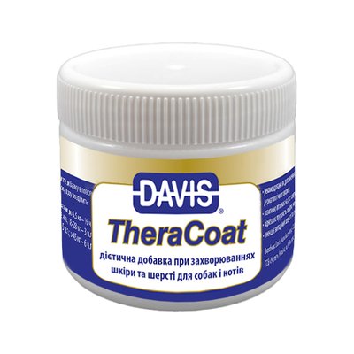 Дієтична добавка для покращення стану шкіри та вовни у собак та котів Davis TheraCoat 75 гр TCR75 фото