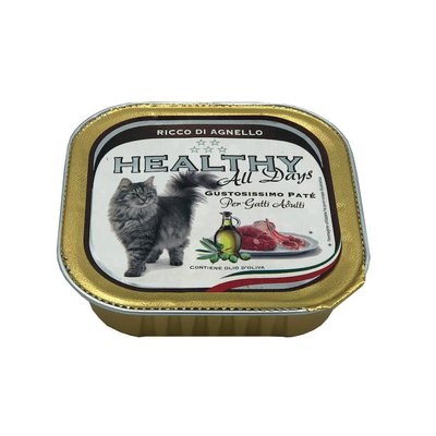 Корм Healthy Alldays Cat Lamb паштет з ягнятиною для дорослих котів 100 гр 8015912504746 фото