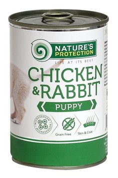 Nature's Protection Puppy Chicken & Rabbit влажный корм с курицей и кроликом для щенят 400 гр KIK45090 фото