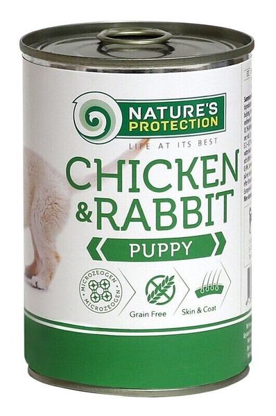 Nature's Protection Puppy Chicken & Rabbit вологий корм з куркою та кроликом для щенят 400 гр KIK45090 фото