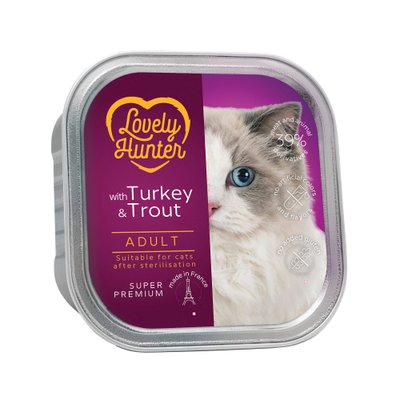 Корм Lovely Hunter Sterilised with Turkey and Trouts вологий з індичкою та фореллю для стерилізованих котів 85 гр LHU45710 фото